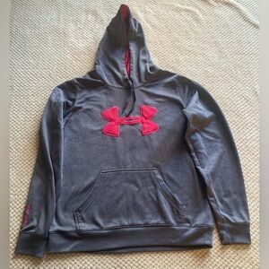 Under Armour Women’s Gray Hoodie with Pink Logo